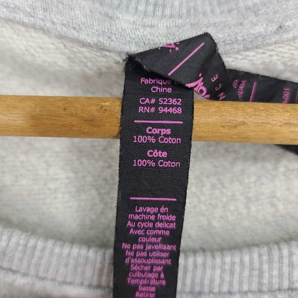 Betsey Johnson Lace Up Crop Oversize Fleece L - Picture 6 of 11